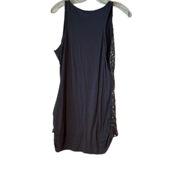 The Limited Dark Gray Tank Sequined Front - High, Low Hem - Medium - Picture 3 of 5